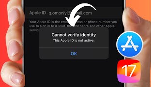 How to Fix ‘This Apple is Not Active’  Cannot Verify Identity This Apple ID is Not Active  iOS 17 [upl. by Natascha]