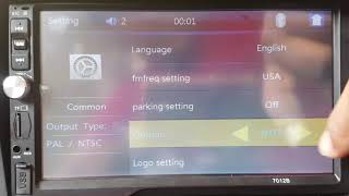 How to Set Video Output Type in Double din 7012B Head Unit [upl. by Weisbrodt838]