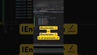 IEnumerable vs IEnumerator in C shorts coding csharp [upl. by Alim]