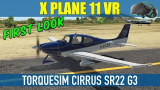 In Flight Review Of TorqueSim Cirrus SR22 G3  XP11 VR FSEconomy [upl. by Namia]