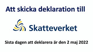 Så här skickar man deklaration till Skatteverket [upl. by Gnilrad]