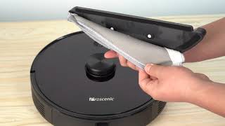 Proscenic M7 PRO Robot Vacuum Cleaner How to replace the mop cloth and the side brush [upl. by Fritz88]