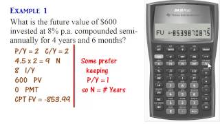 BA II Plus Calculator  Compound Interest Present amp Future Values [upl. by Aldis708]