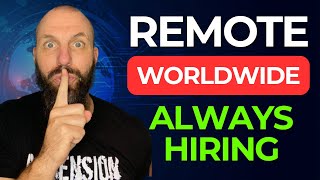 6 REMOTE JOBS WORLDWIDE 2024 ALWAYS HIRING [upl. by Annaor]