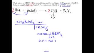 Neutralization Reaction Chemistry Sample Problem [upl. by Wolfgang]