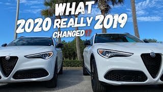 2019 vs 2020 Alfa Romeo Stelvio Sport RWD Side By Side Comparison [upl. by Mayer]