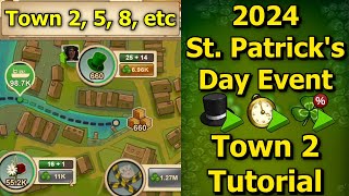 Forge of Empires 2024 St Patricks Day Event  Town 2 StepByStep Tutorial How to Use Boosters [upl. by Lambrecht492]