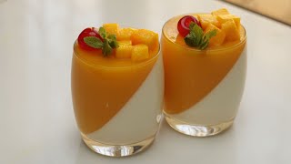 Mango Panna Cotta│Panna Cotta │Mango Panna Cotta Recipe│How To Make Panna Cotta [upl. by Pascoe]