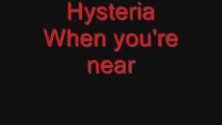 Def Leppard  Hysteria lyrics [upl. by Ellerey]