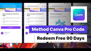 Method Canva Pro 90 Days  3 Months Free Reedem Code [upl. by Dav264]