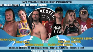 Iws New Blood Volume 5 Mel Havok  HardCam  Thomas Leduc vs Kristara  Aiden Drake  Evan Core [upl. by Fabron]