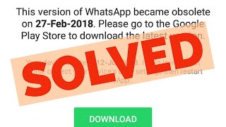 This Version Of WhatsApp Has Expired iPhone [upl. by Andryc]