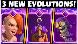 3 NEW EVOLUTIONS COMING TO CLASH ROYALE [upl. by Maximilian]