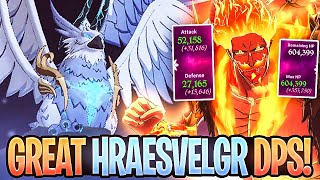 BEST FESTIVAL DPS UNIT FOR HRAESVELGR UR ESCANOR BIRD SHOWCASE PvE Showcase 7DS Grand Cross [upl. by Betti445]