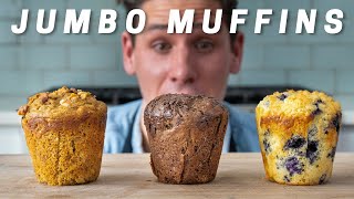 JUMBO MUFFINS 3 WAYS No Mixer Required  Secret Ending [upl. by Lemon]