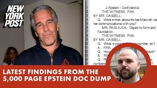 Latest findings from the 5000 page Jeffrey Epstein court documents release [upl. by Eidahs]