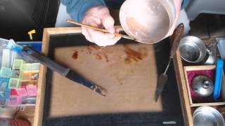 Step 14 applying and removing lacquer from 3 silver [upl. by Heaps]