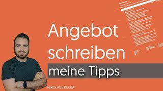 Agentur Angebot richtig schreiben  Praxis Beispiel  Meine Tipps [upl. by Alek]