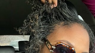 Sister Locks Installed on Relaxed Hair from Roots to Ends [upl. by Yekram]