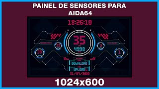 Sensor 1024x600  Aida64 Painel [upl. by Arno900]