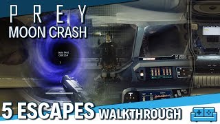 PREY MOONCRASH DLC  ALL 5 ESCAPES COMPLETE RUN TIPS AND GUIDE [upl. by Meedan]