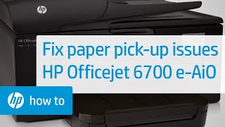 Printer Does Not Pick Up Paper  HP Officejet 6700 Premium eAllinOne Printer H711n  HP [upl. by Sloane]