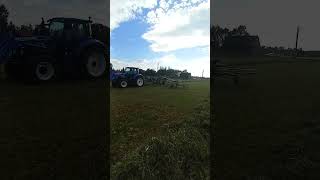 New Holland T595  Krone Swadro 1400 [upl. by Ettenna259]