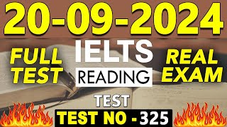 IELTS Reading Test 2024 with Answers  20092024  Test No  325 [upl. by Dotti850]