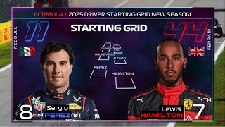 Formula 1 2025 Driver Starting Grid  New Season [upl. by Malory]