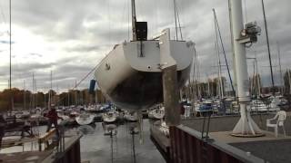 J22 Sailboat Great White J Haulout [upl. by Naivad800]