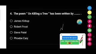 The poem On Killing a Tree has been written by [upl. by Lal889]