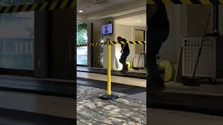 Hotel Lobby Carpet Pad Install hotelrenovators gluedown carpetcleaner construction [upl. by Ennayt29]