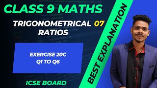 Trigonometrical Ratioclass 9 maths ex20C q1 to q6RS AGARWALICSE [upl. by Norit]