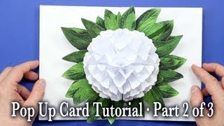 Flower Pop Up Card Tutorial Part 2 of 3 [upl. by Orual365]