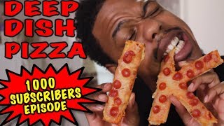 KETO DEEP DISH PIZZA 1000 SUBSCRIBER EPISODE [upl. by Alaikim]