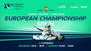 FIA Karting European Championship 2022 Junior  OK Round 2  Zuera  Spain Saturday [upl. by Evante336]