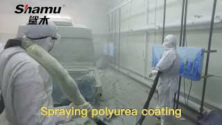 Spray Polyurea Coating on Truck Bodyturck bed liner polyurea coating material100 pure polyurea [upl. by Lemyt]