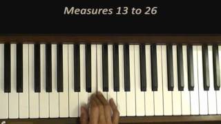 Satie Gnossienne 5 Piano Tutorial RH SLOW [upl. by Flanders]