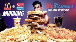 Eating My Favorite Pizzas And Burgers Together MUKBANG  McDonalds and Dominos BEST Amalgamation [upl. by Akiner]