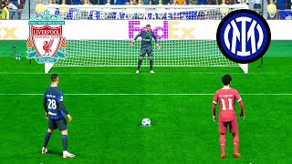 Liverpool vs Inter Milan  Salah vs Ronaldo  Penalty Shootout  UCL Final  EA FC 24 Gameplay PC [upl. by Dupin]