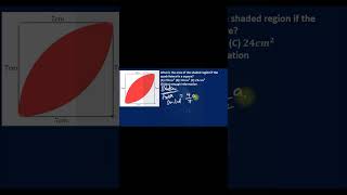 Area of shaded regioneducation maths geometry [upl. by Retseh]