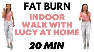 20 Minute Fat Burning Indoor Walking Workout  Walk at Home [upl. by Eilyw]