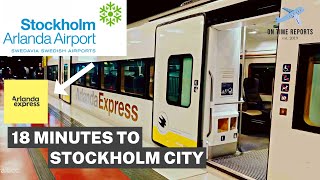 Stockholm Arlanda Airport ARN to Arlanda Express Train into Stockholm City [upl. by Oirramed648]