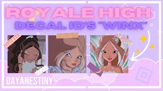 Decal IDsCodes for Journal Profile with Pictures PART 1 quotWinxquot  Royale High Journal [upl. by Dorie628]