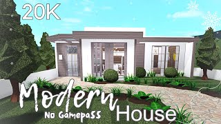 20K Bloxburg  Starter and Modern Roleplay House  No Gamepass [upl. by Assanav]