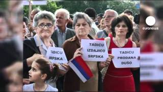 ProMladic Demonstration in BosnienHerzegowina [upl. by Aicilec859]