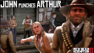 John Marston Punches Arthur Morgan For Insulting Abigail Arthur As A Jerk Red Dead Redemption 2 [upl. by Ymorej]