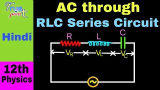 RLC Series AC Circuit  Alternating Current  for Class 12 in Hindi [upl. by Odrareve]