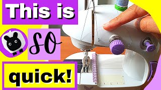 How to Finish Sewing on a Mini Sewing Machine  How to Stop Sewing  Ooni Crafts tutorial [upl. by Chap]