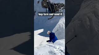 How to Ski Corbet’s Couloir at Jackson Hole  THE EASY WAY jacksonhole kingsandqueens corbets [upl. by Eamanna661]